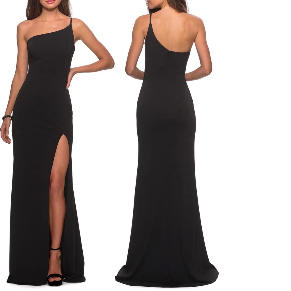 Nordstrom Black One Shoulder Formal Dress